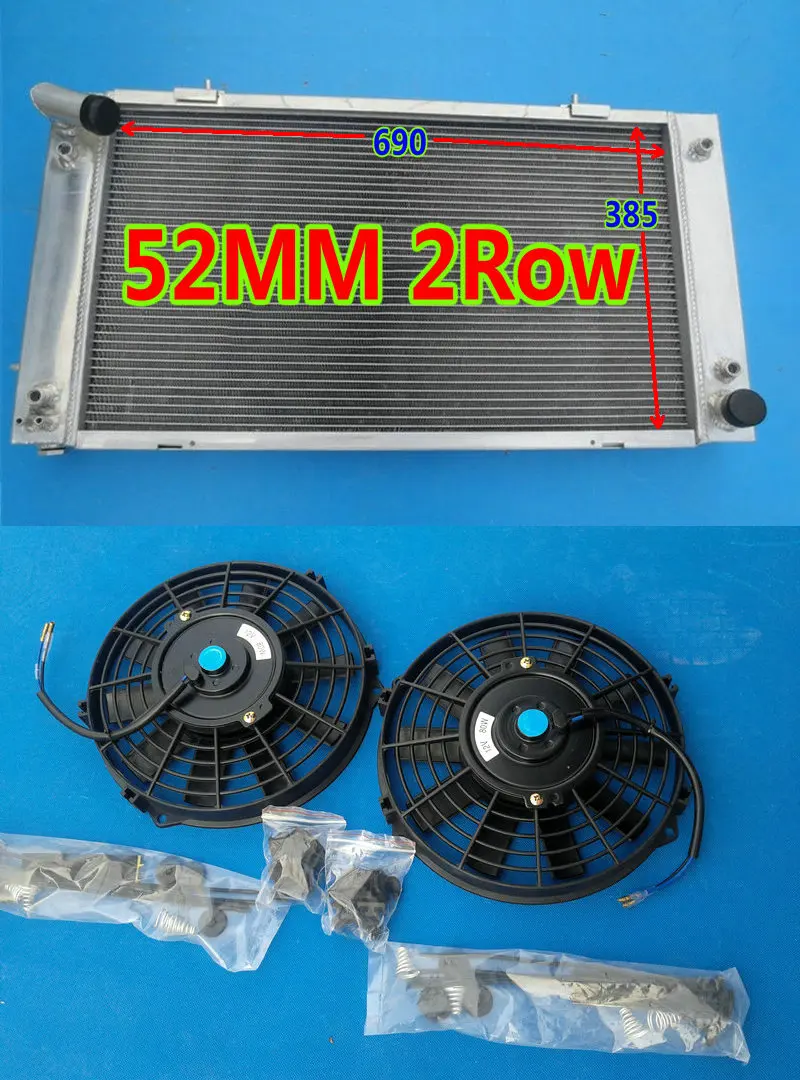 Aluminum Radiator + FANS FOR Land Rover Discovery & Range Rover Series 1 3.9L / 4.0L Rover V8