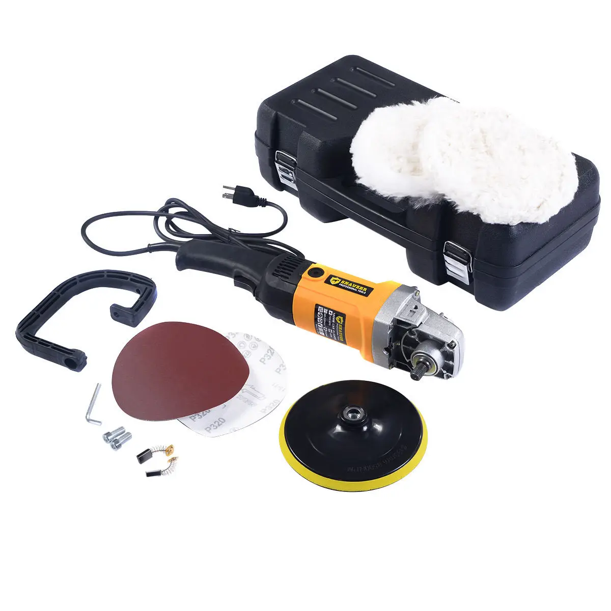 

7" Electric 6 Variable Speed Car Polisher Buffer Waxer Sander Detail Boat Car Polisher Machine Heavy Duty Waxer Sander