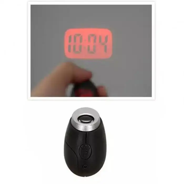 Горячие портативные цифровые часы проекции времени Мини светодиодный Ночной свет проектор фонарик с подвесной веревкой MDD88