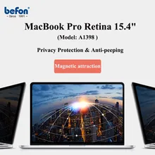 Befon Фильтр конфиденциальности Экран Защитная пленка для MacBook Pro retina 15,4 дюймов A1398 против подсматривания ноутбука экран ноутбука