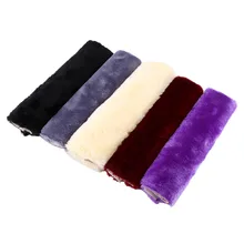 1 пара Плюшевые ремни безопасности автомобиля ремень пояс с запахом мягкий наплечный коврик черный/бордовый/серый/бежевый/фиолетовый