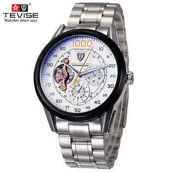 

TEVISE Mens Watches Automatic Mechanical Watch Tourbillon Self-Wind Clock Stainless Steel Luxury Wristwatch Relojes Hombre 8378