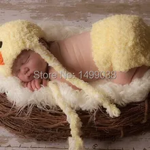 Маленьких желтый цыпленок шапка отличный Пасхальный Весна Фото Опора или подарок для малышей шляпу и пеленки Набор