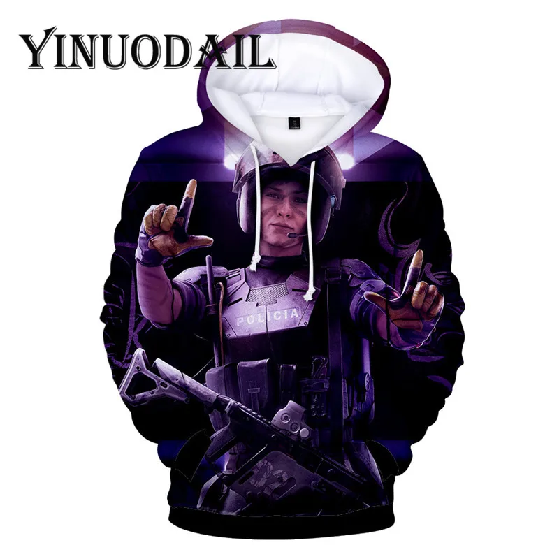 Fans Wear Rainbow Six 3D Hoodies for Women & Men Clothes 2018 Sweat Homme Long Sleeve Game Cosplay