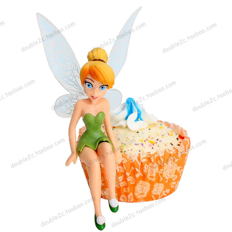 Принцесса торт Топпер 6 шт./компл. 3 дюйма куклы Динь-Динь летающая фея Очаровательная Подарочная игрушка красивая кукла торт Топпер украшения для тортов