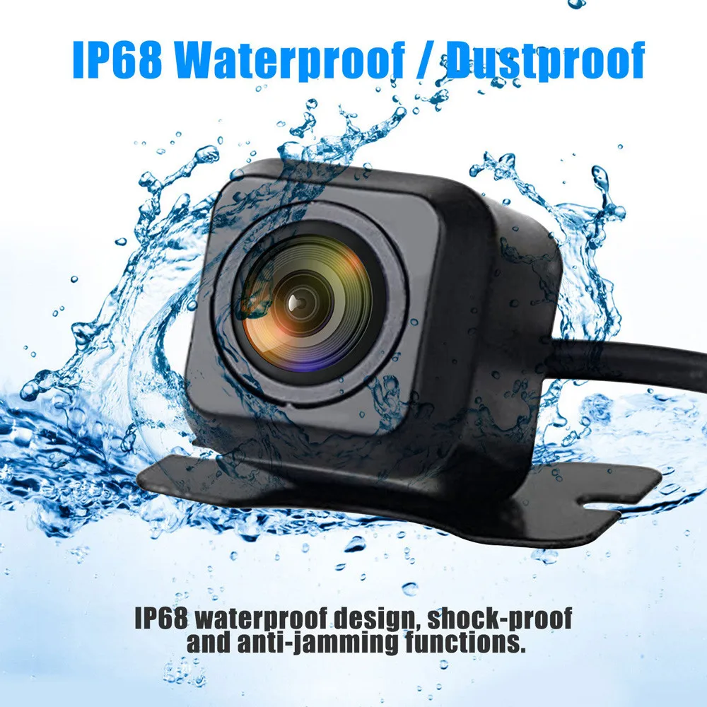 

Car Rear View Camera Universal 4 LED Night Vision Backup Parking Reverse Camera Waterproof 170 Wide Angle HD Color Image