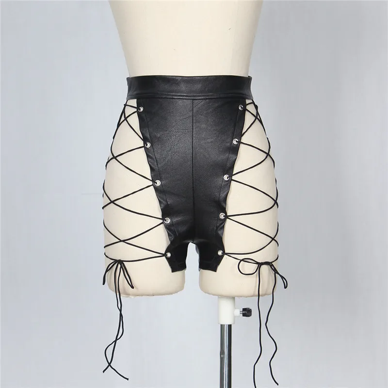 Sexy Summer Women PU Shorts 2018 New High Waist (17)
