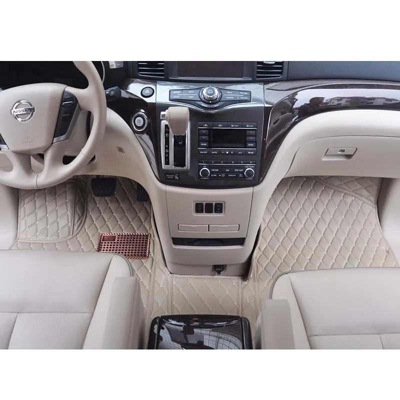 fiber leather waterproof car floor mat for nissan quest re52 4th