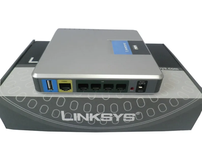 С оригинальной розничной коробкой разблокированный Linksys SPA400 IP АТС интернет 4 порта FXO VoIP телефонный адаптер