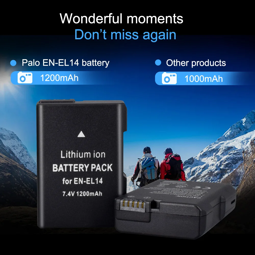 1200 мА/ч, 3x EN-EL14A EN-EL14 ENEL14 Батарея+ ЖК-дисплей USB Dual Зарядное устройство для Nikon D3100 D3200 D3300 D3400 D3500 D5600 D5100 D5200 P7000