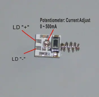 

2pcs 1.5V mini size 808nm 100-1000mw Laser Diode Driver Reverse protection