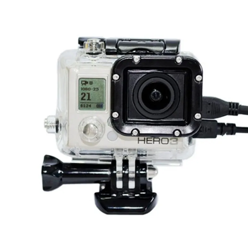 Защитный корпус скелета с чехлом объектива протектор крышки для Gopro HD Hero 3 камеры аксессуары, открытая сторона для FPV