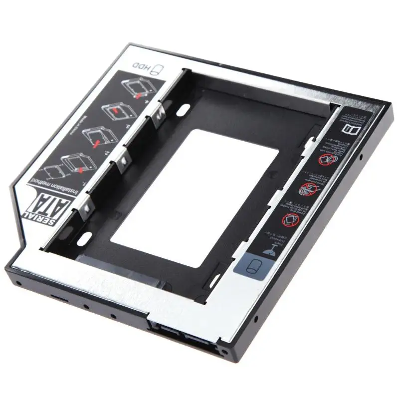

Hard Disk Drive Bay 2.5 2nd 9.5mm Ssd Hd SATA Hard Disk Drive HDD Caddy Adapter Bay For Cd Dvd Rom Optical Bay Universal