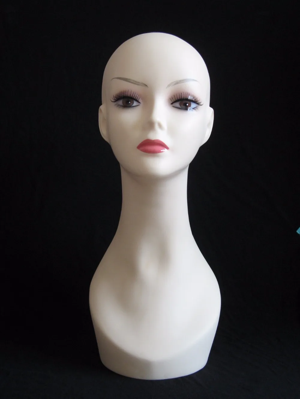 Realistic Plastic Female Mannequin Manikin Dummy Head For Hat/Necklace