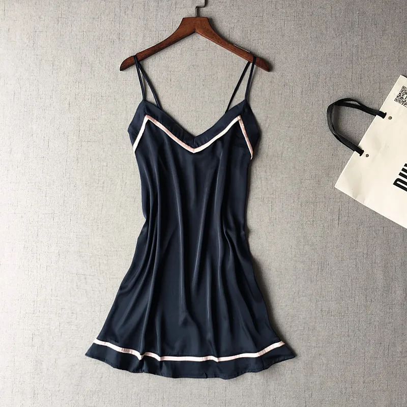 

summer girls satin sleepwear simple design strap nightwears