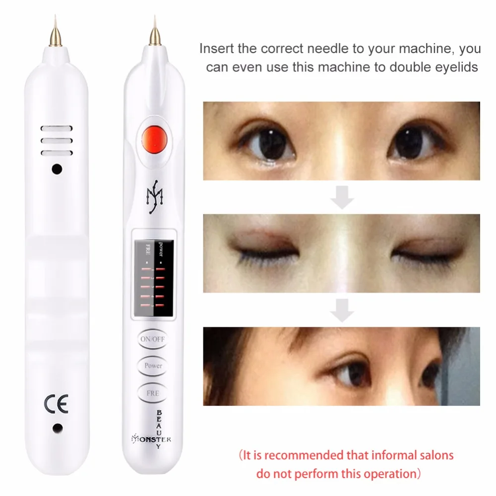 

2 Types Professional Freckle Wrinkle Mole Tatto Spot Removal Pen Ionic Instrument Pen Facial Machine Home SPA Body Beauty Tools