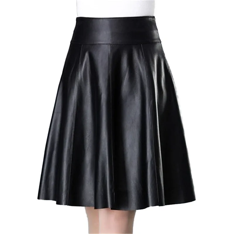 Sheepskin skirt for Women 2018 Autumn Winter Genuine Leather High waist