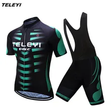 Зеленый черный велосипед Велоспорт Джерси нагрудник шорты Наборы для мужчин велосипед одежда костюм Майо Ropa Ciclismo MTB велосипедный Топ Нижняя летняя рубашка