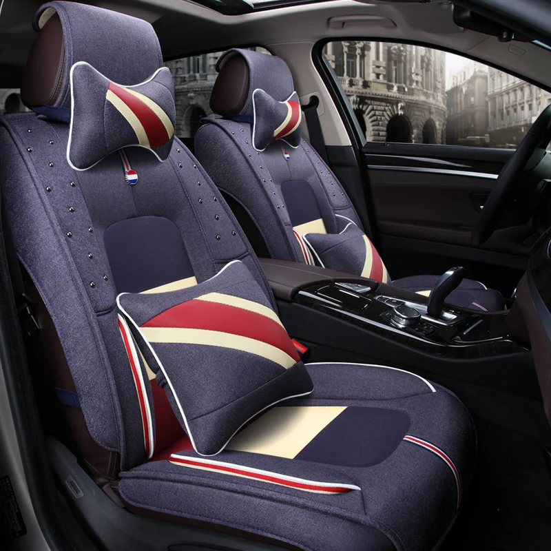 LUXURY BLACK FAUX LEATHER SEAT COVER SET for BMW F10 F11 5 SERIES