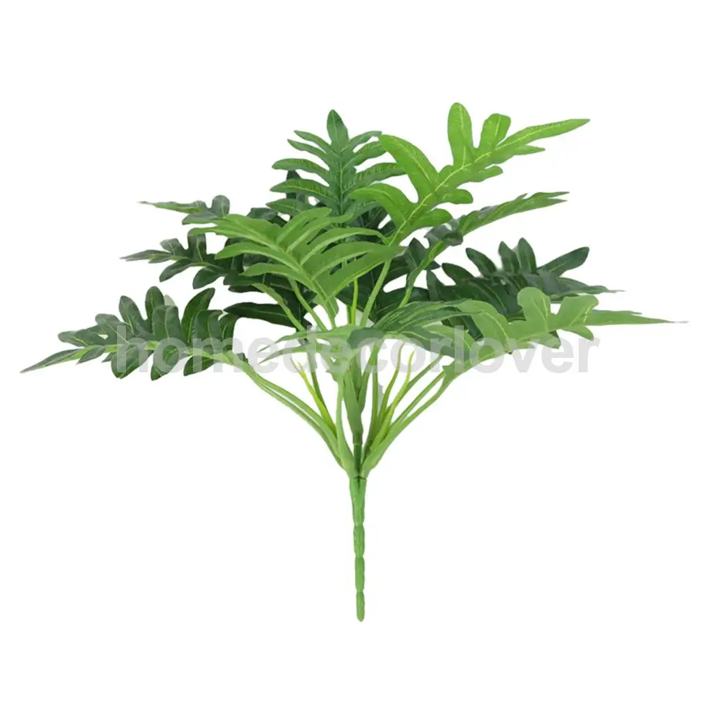 Artificial Plant Leaf Faux Foliage Leaves Plastic Flower for Home Decor Simulation Artificial Plants Vibrantly Colored