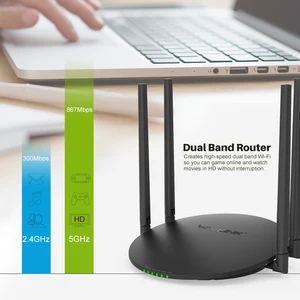 Wavlink 1200Mbps Dual Band Wifi Router Smart Wireless WI-FI USB Port 2.4G/5G AC1200