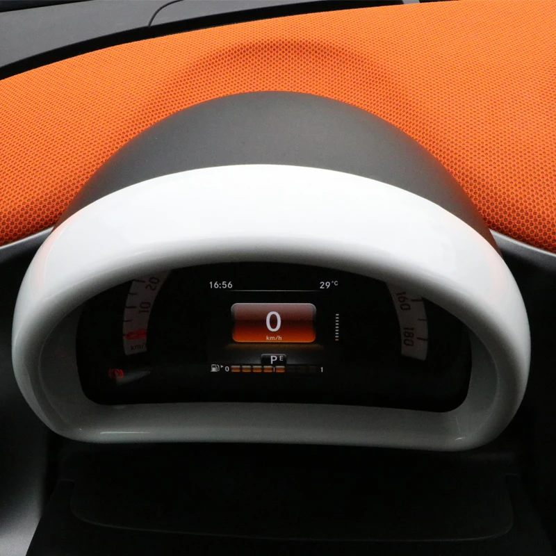 Car dashboard decoration sticker Speed meter fuel mater frame Modification For Smart 453 fortwo for