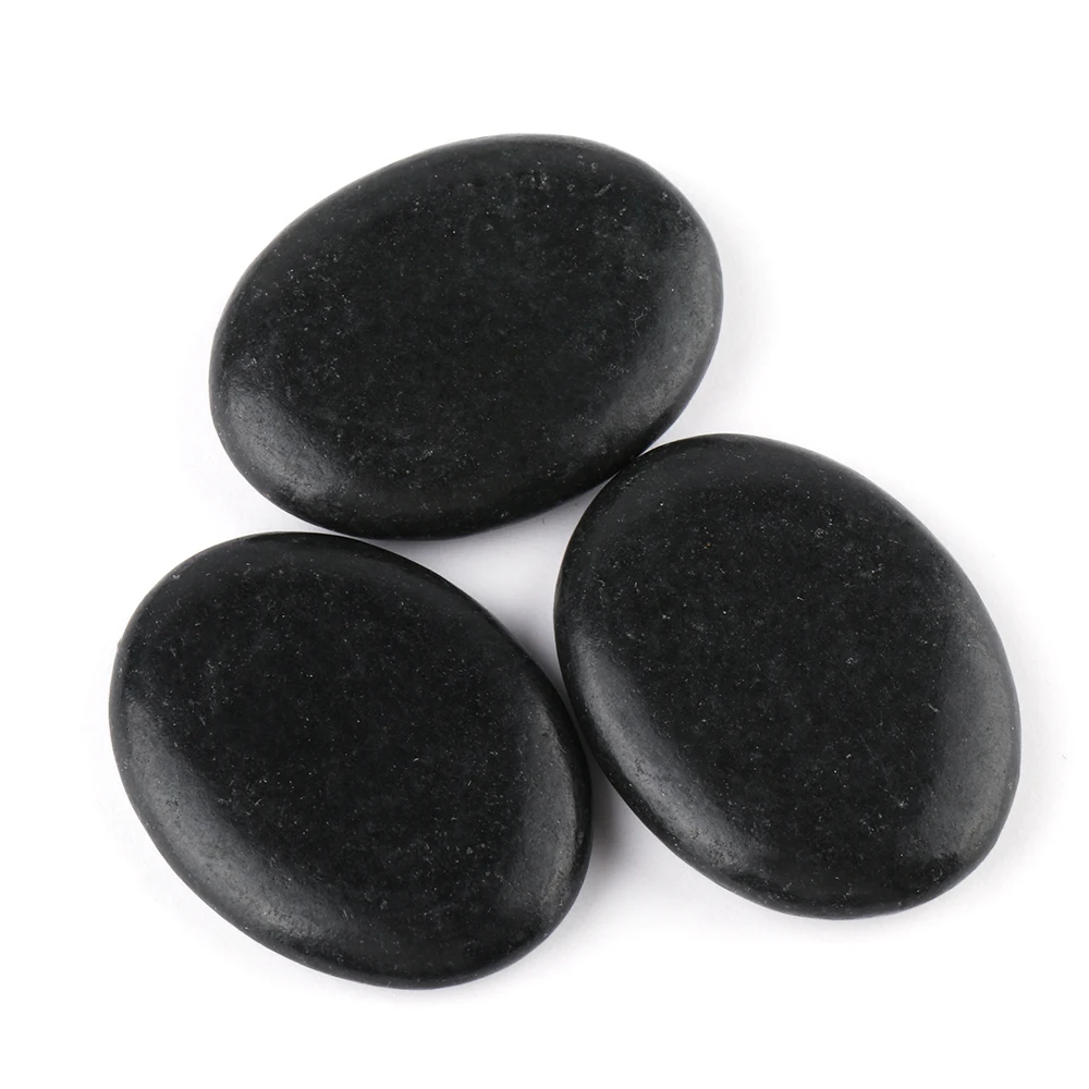 

3/6Pcs Women Men Hot Spa Rock Lava Basalt Stone Basalt Comfortable Therapy Stones Body Beauty Care