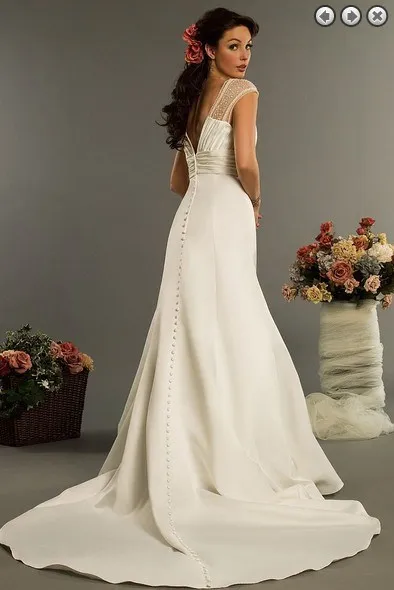 Vestido de Noiva Casamento кепки рукавом robe de mariage 2018 модные романтическое свадебное платье Бесплатная доставка платья подружек невесты