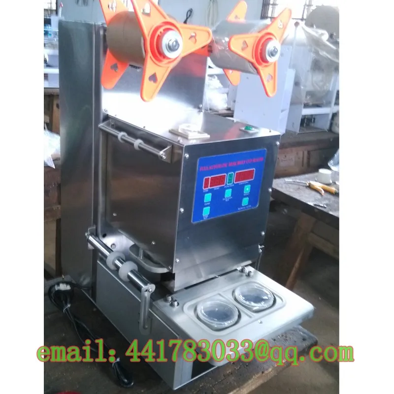 QDF95-2 95 мм машина для запечатывания чашек автоматический герметик для чашек автоматическая машина для запечатывания лотков из нержавеющей стали