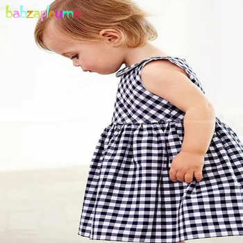 

3-18Months/Summer Baby Wear Infant Princess Dress Fashion Plaid Sleeveless 100% Cotton Cute Newborn Dresses Kids Clothes BC1606
