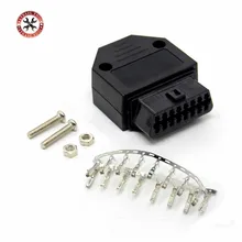 Universal obd2 16pin conector macho adaptador ferramenta de diagnóstico do carro j1962f elm327 obd macho conectar
