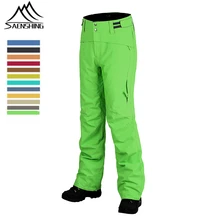 SAENSHING мужские и женские лыжные брюки зимние теплые брюки для снега уличные походные брюки для сноубординга водонепроницаемые ветрозащитные