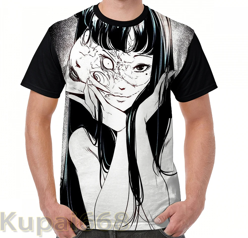 

funny Graphic print t shirt men Tops tees Tomie; Junji Ito women T-Shirt Short Sleeve Casual tshirts