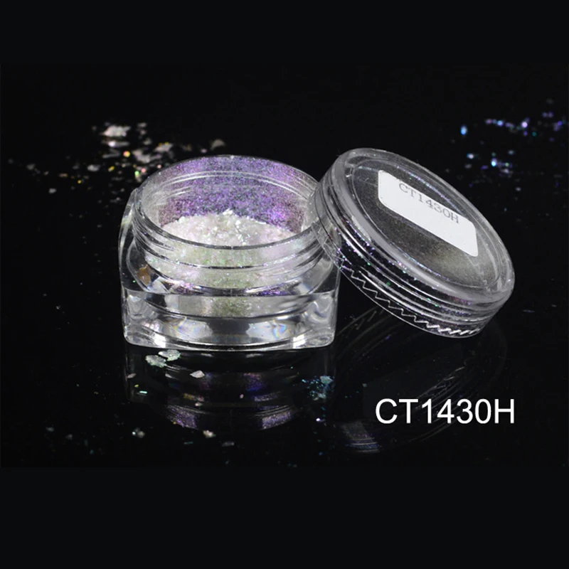 

ELECOOL Mirror Nail Glitter Pigment Powder Dust Manicure Nail Art Glitter Chrome Powder Decorations for UV Gel Acrylic TSLM1