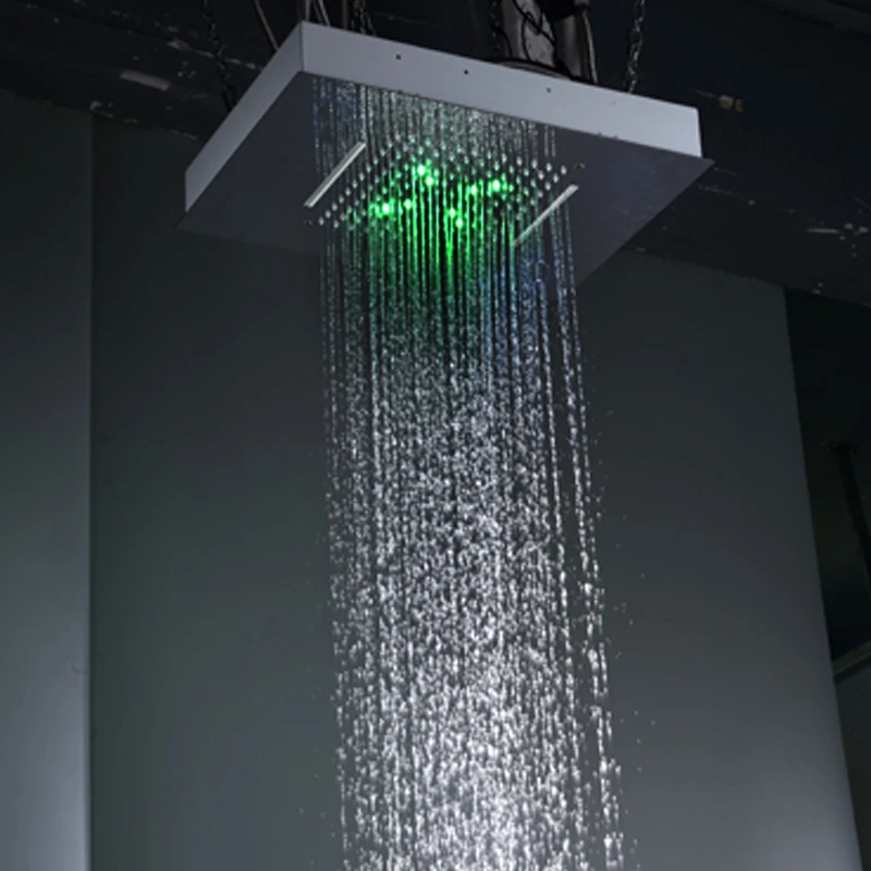 New Design Concealed 2 Functions Shower Head with LED Lights Large Rain