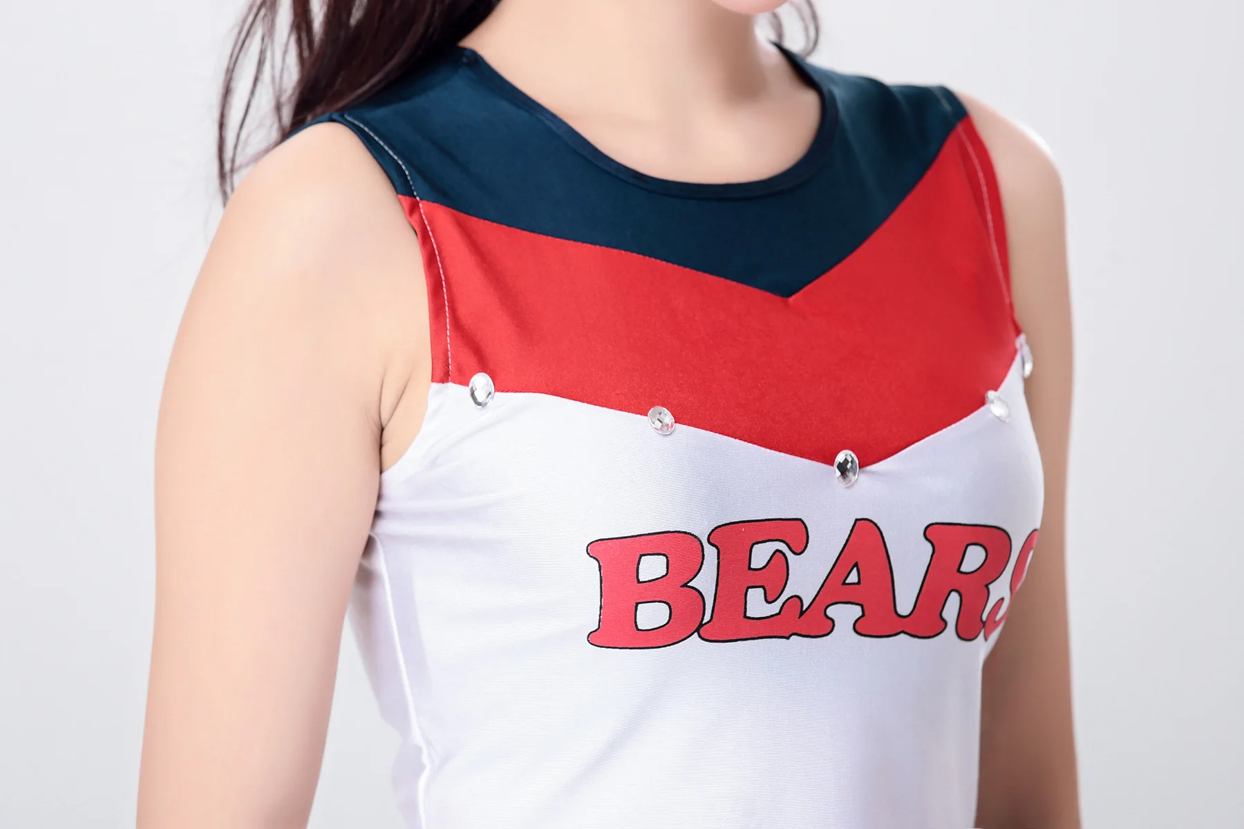 هدايا مجانية 2 قطع بوم بومس الثانوية يهتف الموسيقية الغبطة البيسبول المشجع ازياء الزي بوم المشجع 2 قطعة بدلة جديد