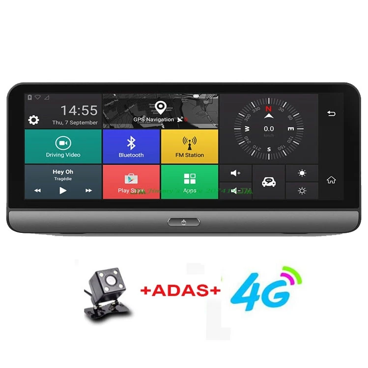 

Car DVR Camera 4G ADAS Supported plus 7.84" Android 5.1 GPS BT Dash Cam Registrar Video Recorder with two cameras