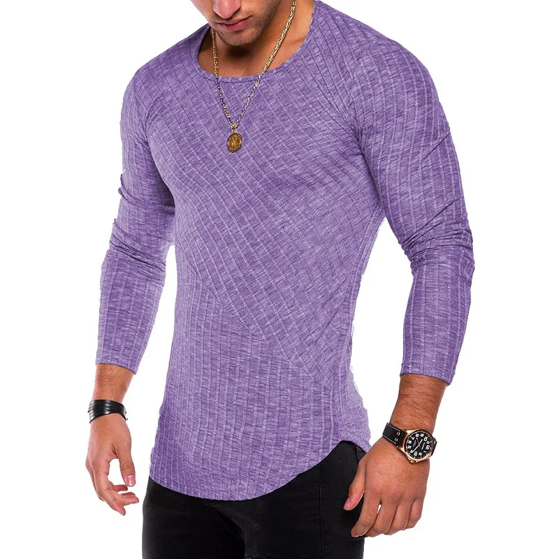 

2018 brand Men Bodybuilding T-shirts autumn O-Neck Long Sleeve tshirts Male Fashion Casual Fitness Tops plus Size Slim Top tees
