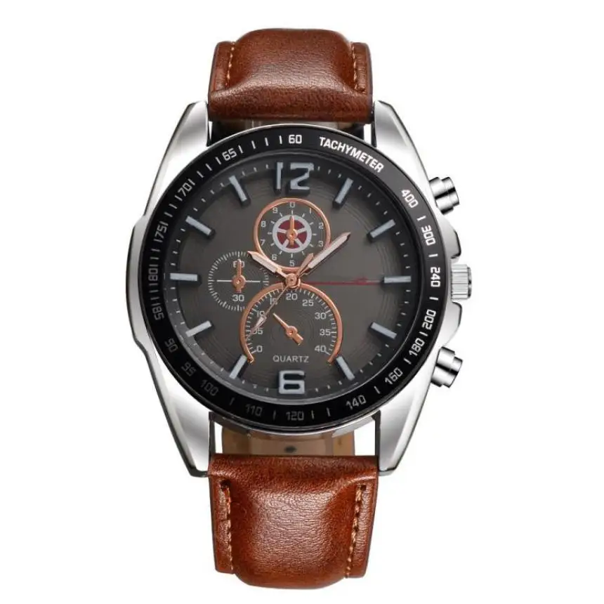 

2017 New Aimecor Men Luxury Stainless Steel Quartz Military Sport Leather Band Dial Wrist Watch Hot Dropshipping L630