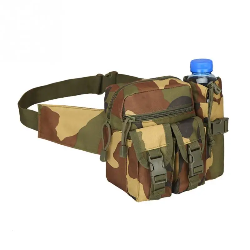 Унисекс прочная нейлоновая тактическая сумка на ремне Военная дорожная походная Беговая бутылка для воды регулируемый ремень поясная сумка