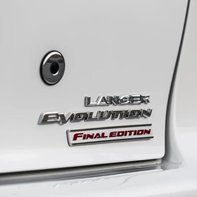

EVOLUTION ABS Plastic Chrome Auto Car Rear Trunk Number / Letter logo Badge Emblem Decals Car Styling Accessories Side Stickers