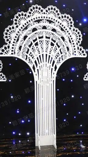 Креативные Резные Свадебные принадлежности ПВХ кружевной веер в форме арки реквизит Новые Свадебные украшения Макет