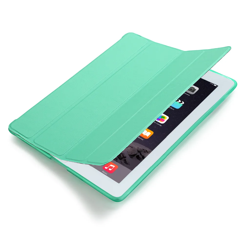 Smart Стенд кожаный чехол для Apple iPad 2 3rd поколения 4th поколения с гибкой мягкой Вернуться ТПУ чехол для iPad 2/3/4 авто сна