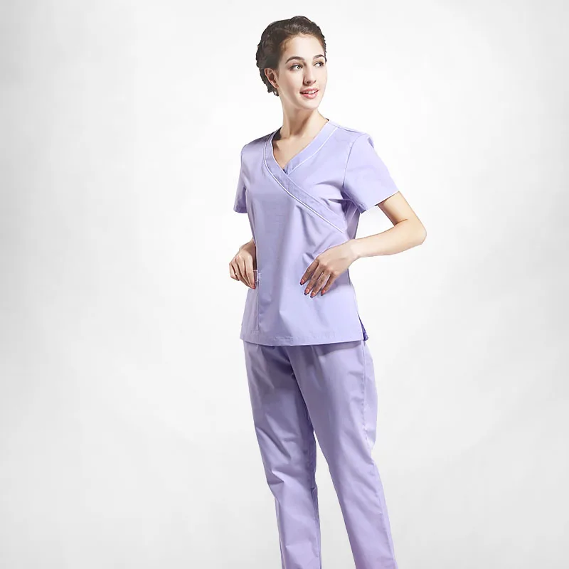 Download Mock Wrap Medical Uniforms Nursing Scrubs Sets for Women ...