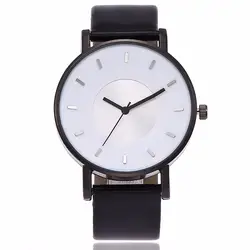 Новый Vansvar бренд популярным унисекс Для женщин Для мужчин Классические Дизайн простой Наручные часы Роскошные Кварцевые часы кожа Прямая