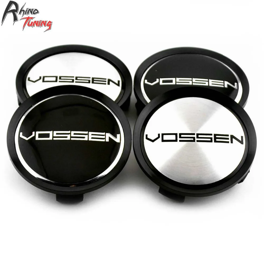 Rhino Tuning 4pcs 74mm(70mm) Vossen Emblem Car Wheel Center Caps For A4