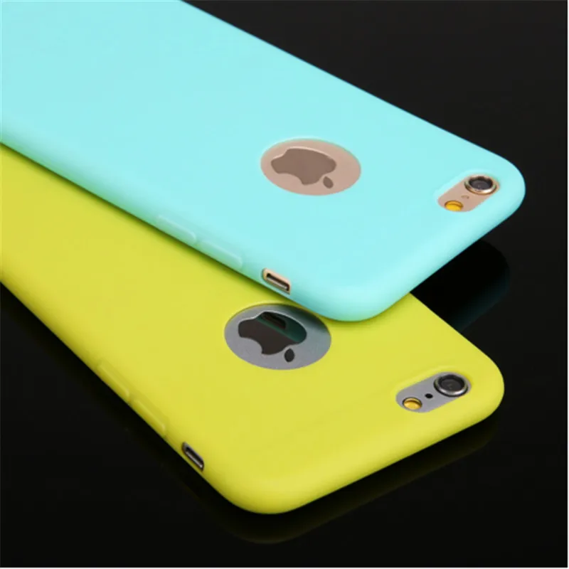

Fashion Case for iPhone 6 6S Candy Colors Soft TPU Silicon Phone Cases for iPhone 6 4.7 Coque with Logo Window Accessories