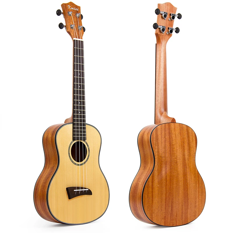 

Kmise Solid Spruce 23 26 Inch Hawaii Guitar Top Concert Ukulele Mahogany Back Bone Saddle