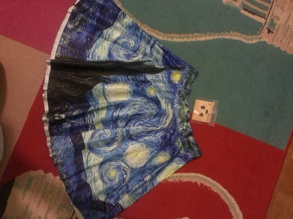 Новые модные юбки для женщин Ретро Винтаж Цифровой Принт Галактика Звездная ночь Джейк скейтерская юбка(Размер: M) [NF] LB
