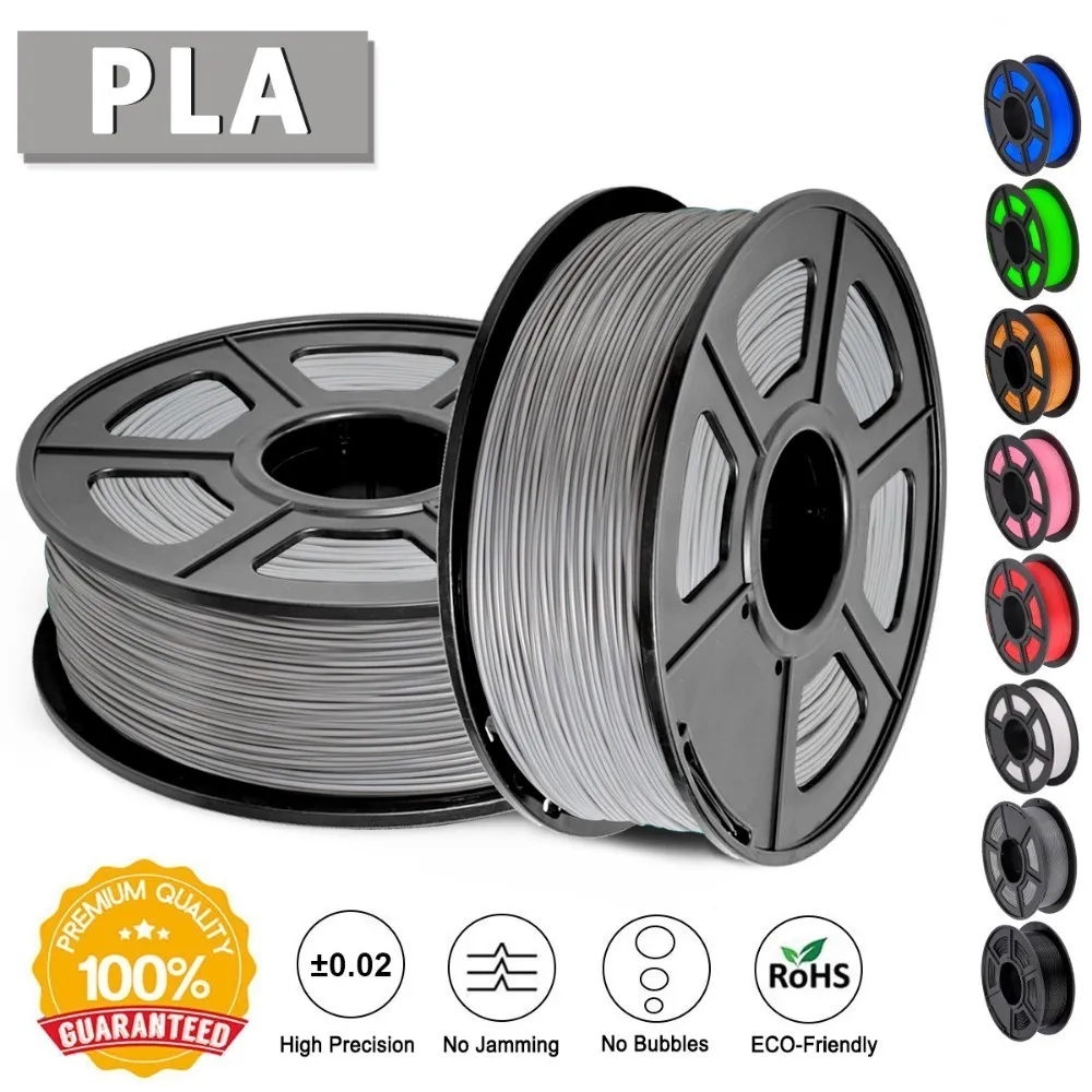 

3D Printer Filament PLA/PLA+ 1.75mm 2.2 LBS 1KG With Spool 3D Printing Non-Toxic PLA/PLA PLUS Filament Extruder Consumable